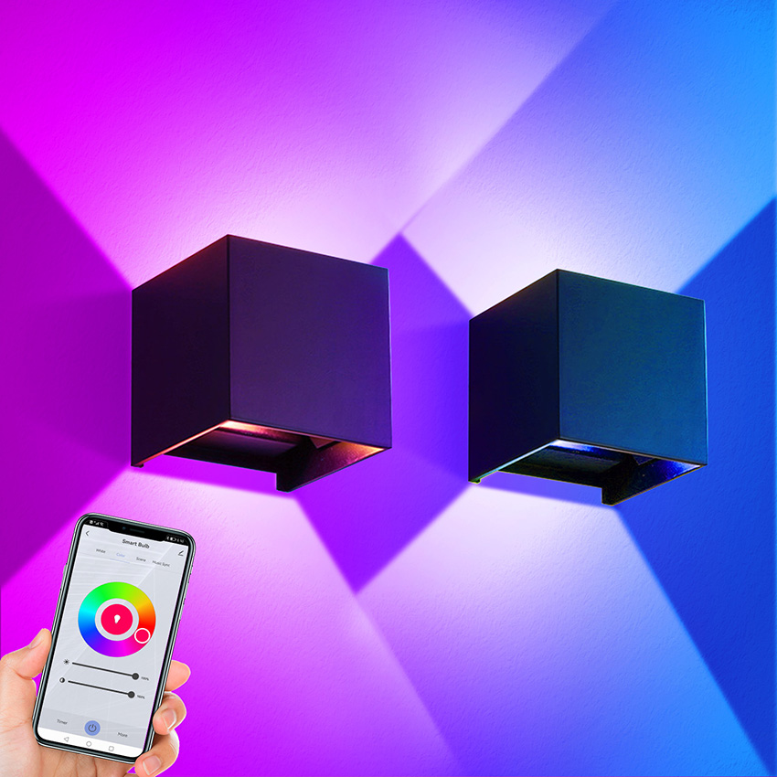 Smart Zigbee Garden Light - 12 ワット LED 屋外ウォールライト RGBCCT 調光可能なポーチライト