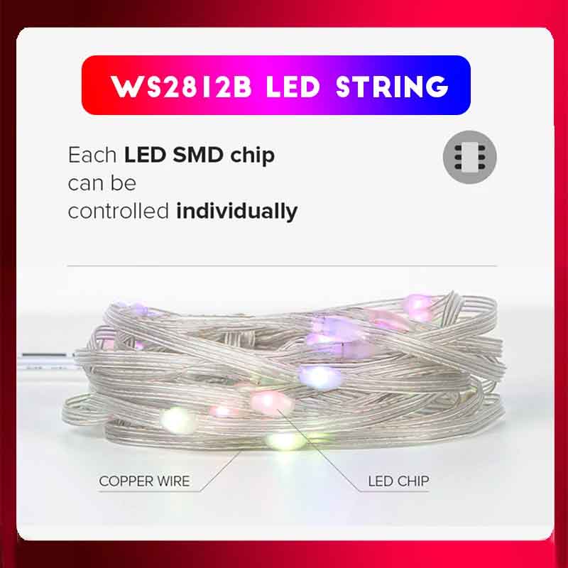 Smart Garden Festoon Lights - LED フェアリーライトストリップ クリスマスライト スマート Bluetooth USB