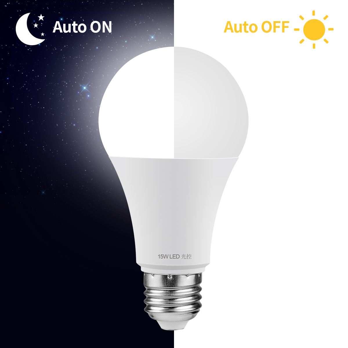 Smart Garden Festoon Lights - インテリジェントLED屋外ガーデンライト,パティオ,ポーチ,自動オン,e27,制御センサー電球,AC 110v,220v,15w