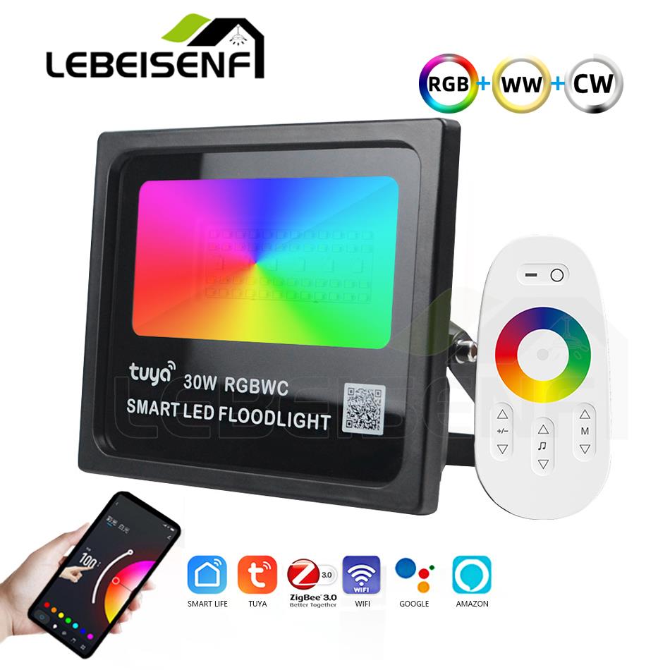Smart Zigbee Garden Light - Tuya スマートアプリ WiFi/ZigBee/BT LED 屋外投光器 RGBCW
