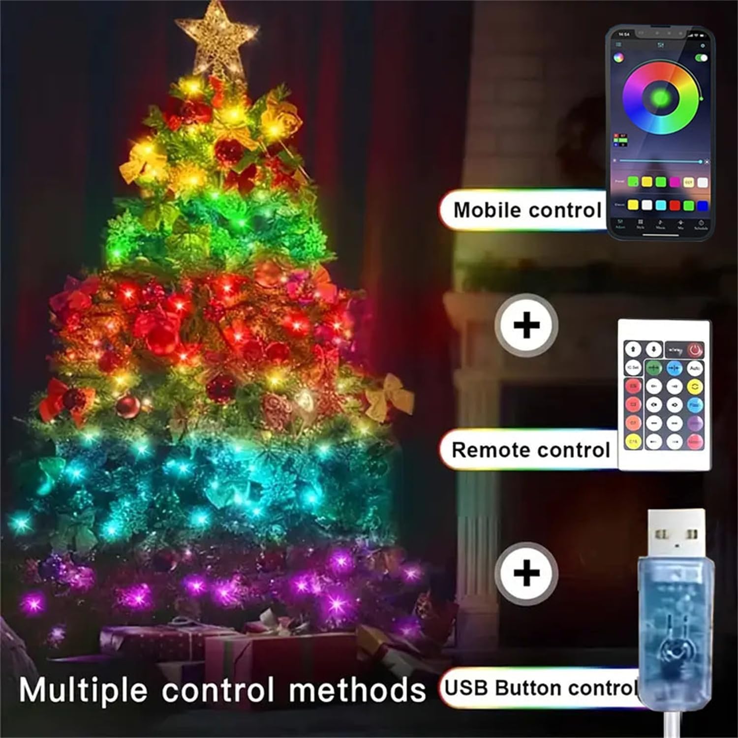 Smart Garden Festoon Lights - LED フェアリーライトストリップ クリスマスライト スマート Bluetooth USB