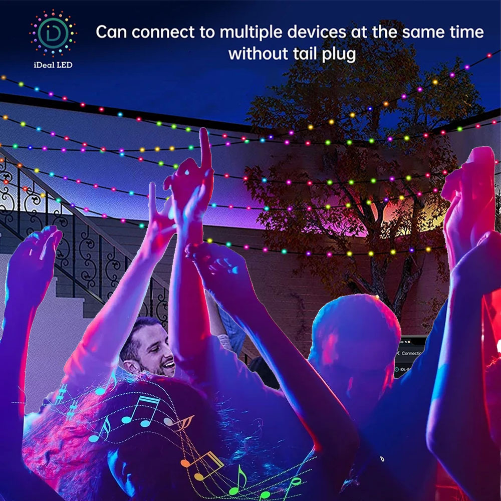RGBICスマートストリングライト USB電源 Blueto - Smart Garden Festoon Lights のレビューと価格