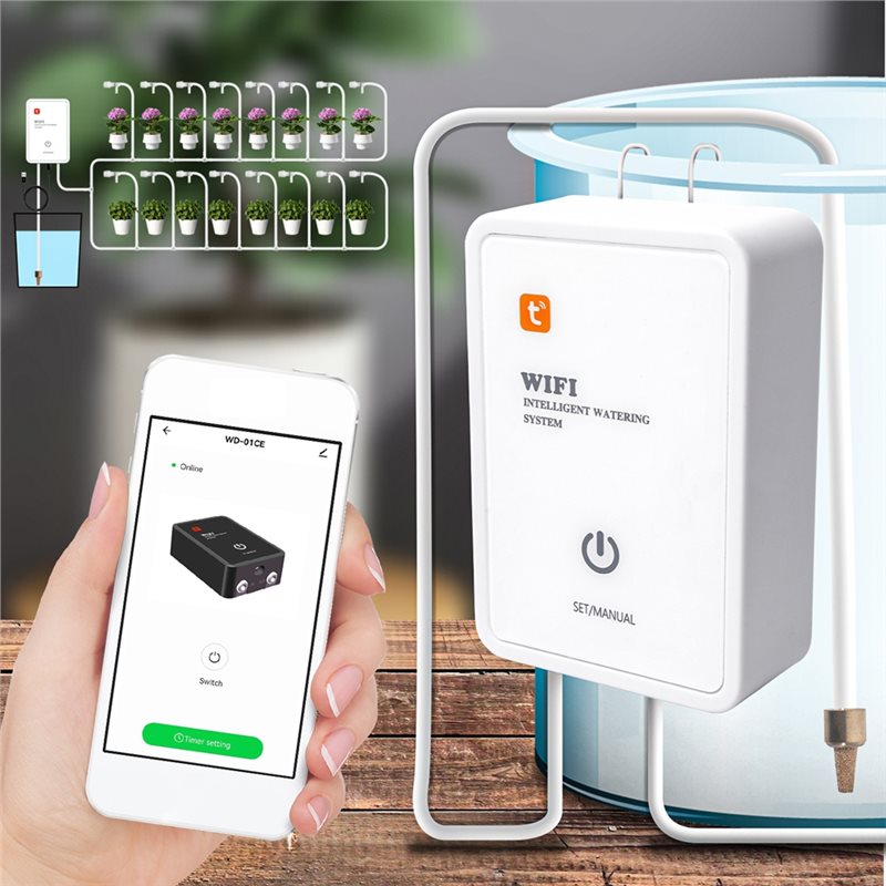自動点滴灌漑システムキット Tuya スマートWiFiガーデ - Smart Garden Irrigation System のレビューと価格