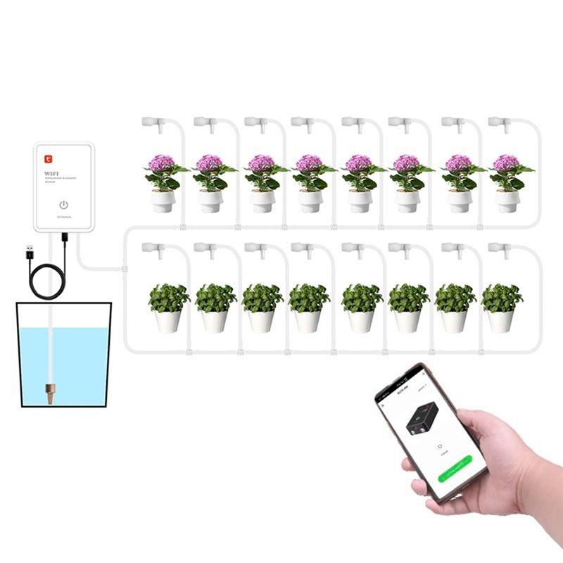 自動点滴灌漑システムキット Tuya スマートWiFiガーデ - Smart Garden Irrigation System のレビューと価格