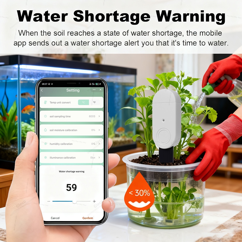 Zigbee 土壌センサー ガーデンプラント 水分 肥沃度  - Smart Zigbee Garden Light のレビューと価格
