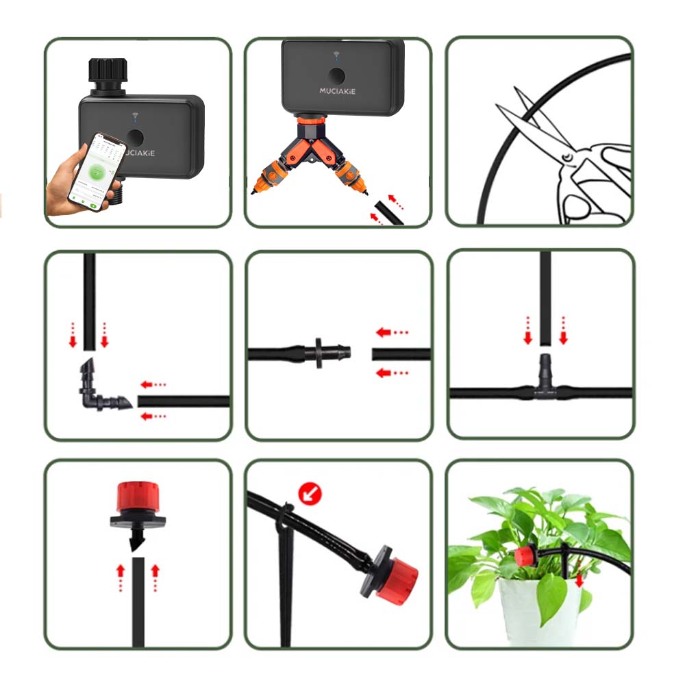 30-10 メートルガーデンデュアルバンド WiFi タイマ - Smart Garden Irrigation System のレビューと価格