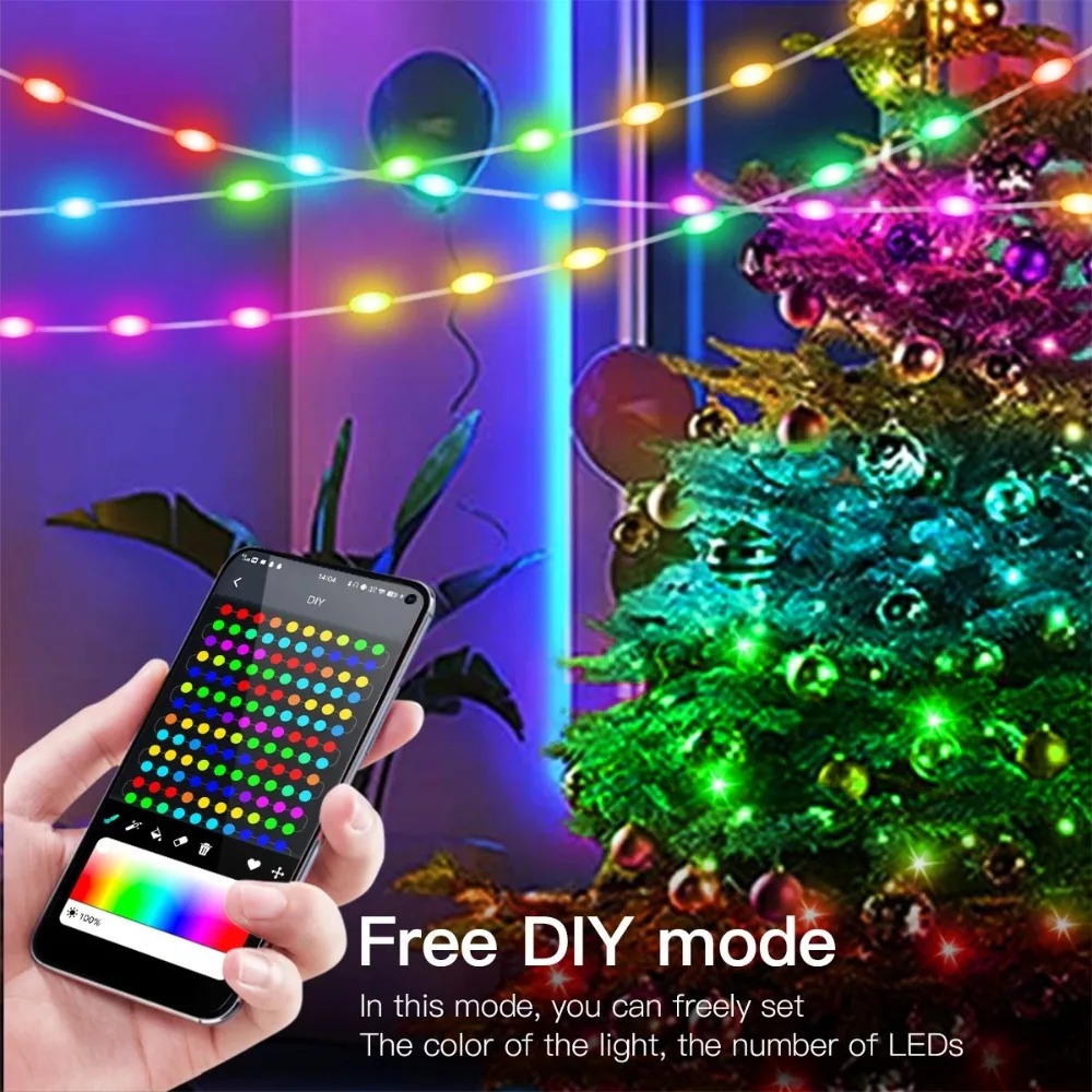 USB BluetoothスマートLEDフェストゥーンフェア - Smart Garden Festoon Lights のレビューと価格